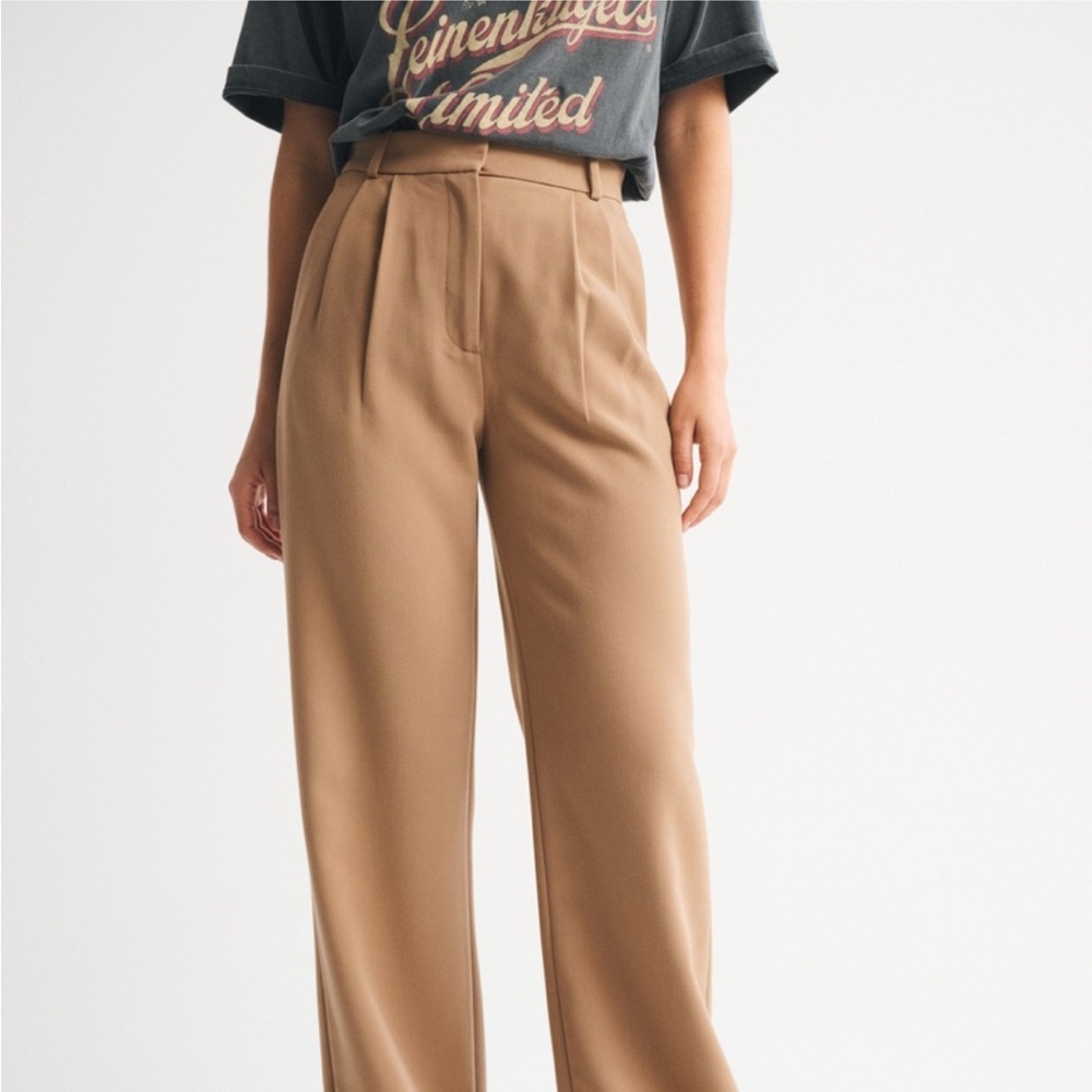 (Tall)Abercrombie & Fitch Camel Trousers 32L